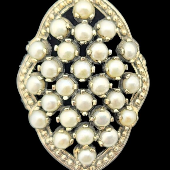 Nicky Butler Size 10 Pearl Arabesque Ring .925 Sterling Silver New - Picture 3 of 7